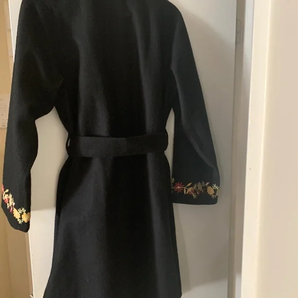 April Cornell Vintage Embroidered Coat size L - Picture 2 of 5